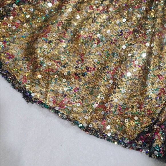 Sophia Sewing Girls Dress 2 – Gold Sequin Satin & Tulle Party Gown w/ Bow | EUC - Picture 10 of 16